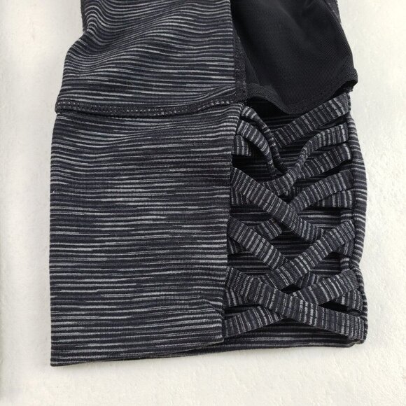 Athleta Mind Over Matter Crop Leggings Womens Small Space Dye Crisscross Capri - Picture 5 of 14